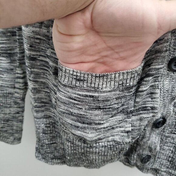Mossimo Supply Co Women's Vintage Y2K Gray Spacedye LS Button Up Knit Cardigan S - Picture 3 of 6